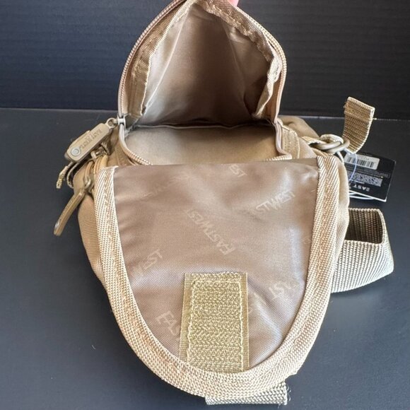 Tactical Sling Crossbody Bag With American Flag Patch & Adjustable Strap - East/ - Picture 5 of 14